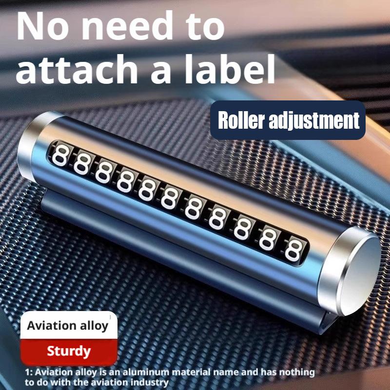 Car Accessories Sticker - Metal Car Temporary Parking Card Universal