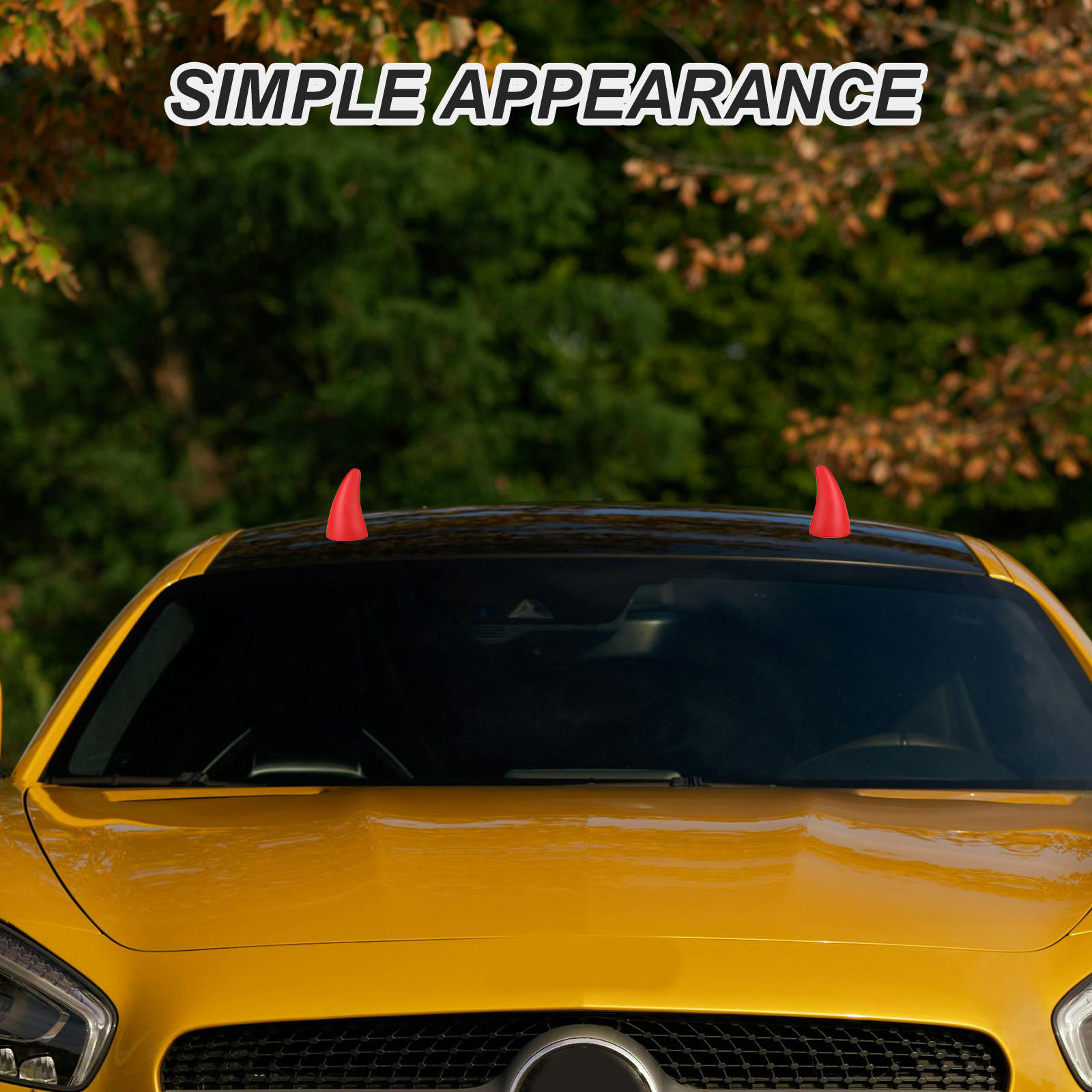 Car Accessories Outside - 2Pcs Car Roof Horns Cute Decorations