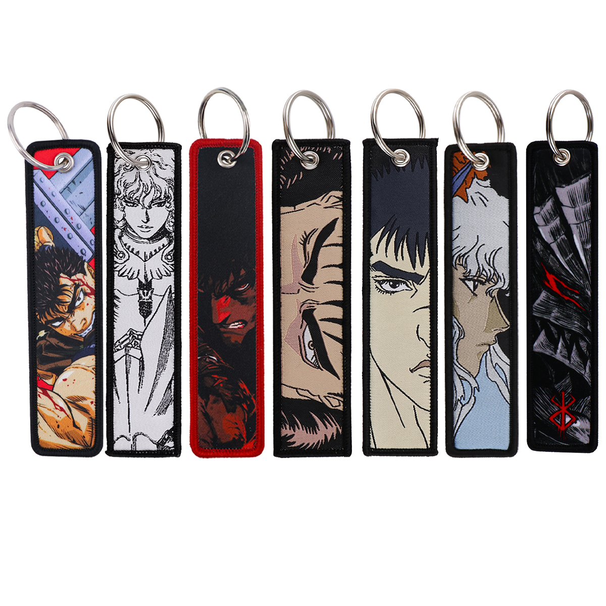 Car Accessories In Japan - 1pcs Anime Embroidery Keychain For Men