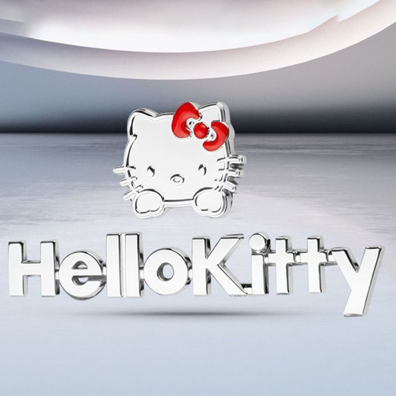 Car Accessories Japanese - Cartoon Sanrio Hello Kitty 3D Metal