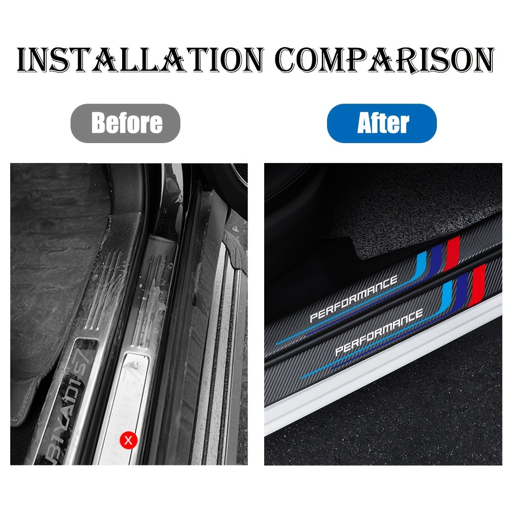 4pcs Carbon Fiber Sill Plate S - Car Accessories Outside recensie en prijs