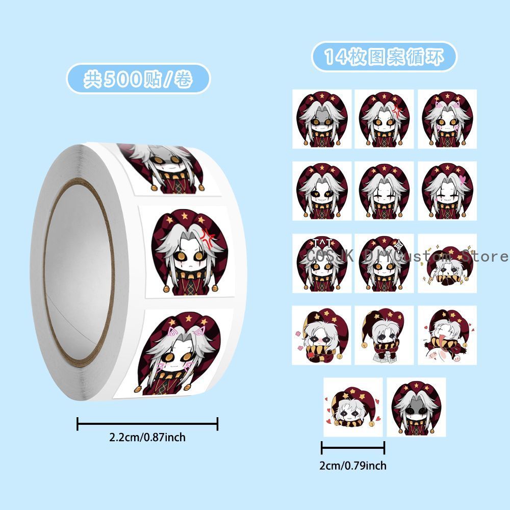 500Pc/Roll Anime Pierrot The F - Car Accessories Sticker recensie en prijs