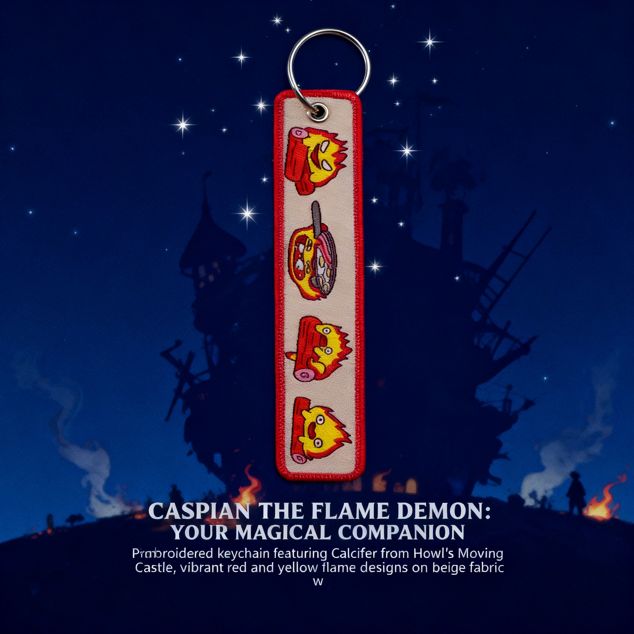 Anime Fire Embroidery Key Fobs - Car Accessories In Japan recensie en prijs