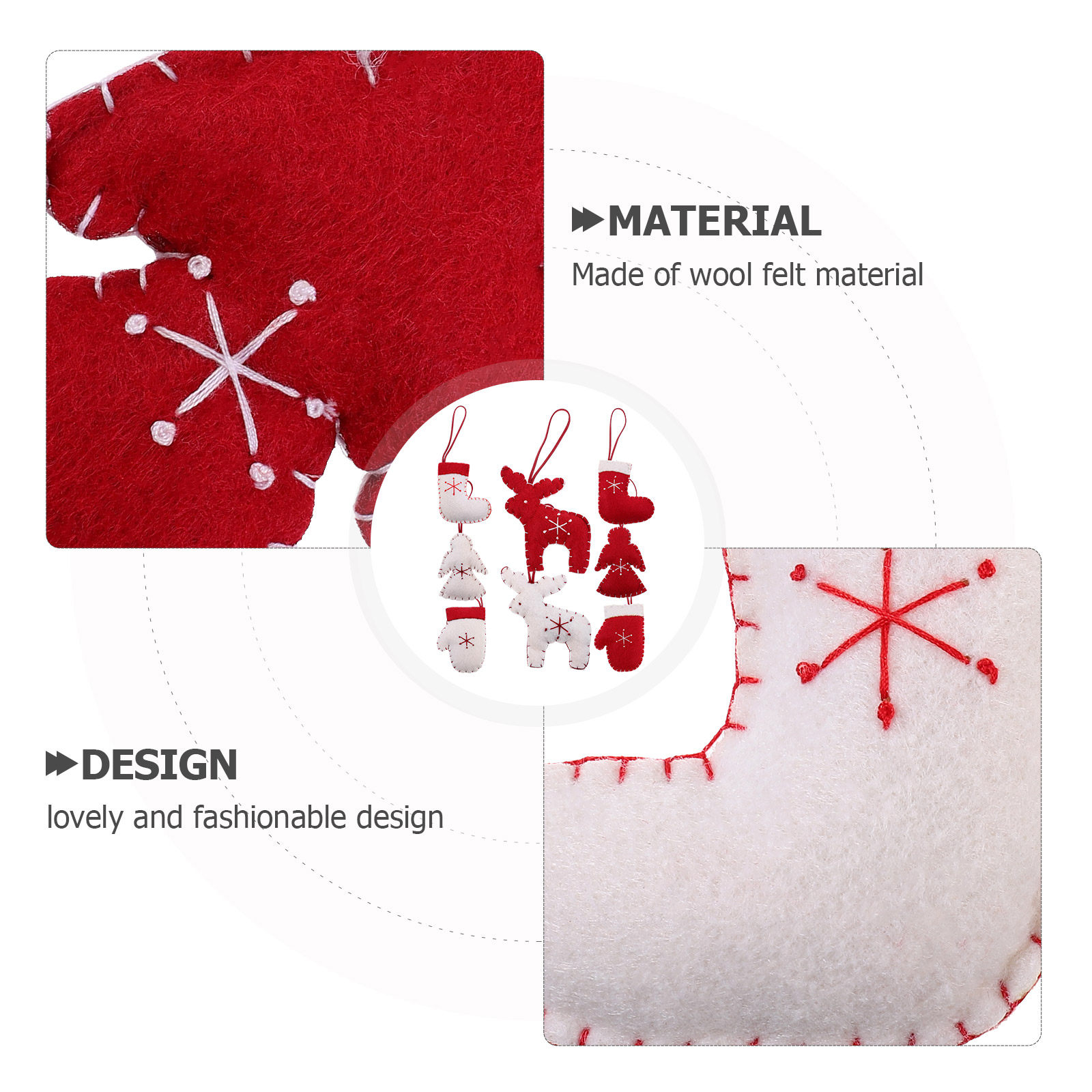 8Pcs Xmas Hanging Ornaments Wo - Car Accessories Xmas recensie en prijs