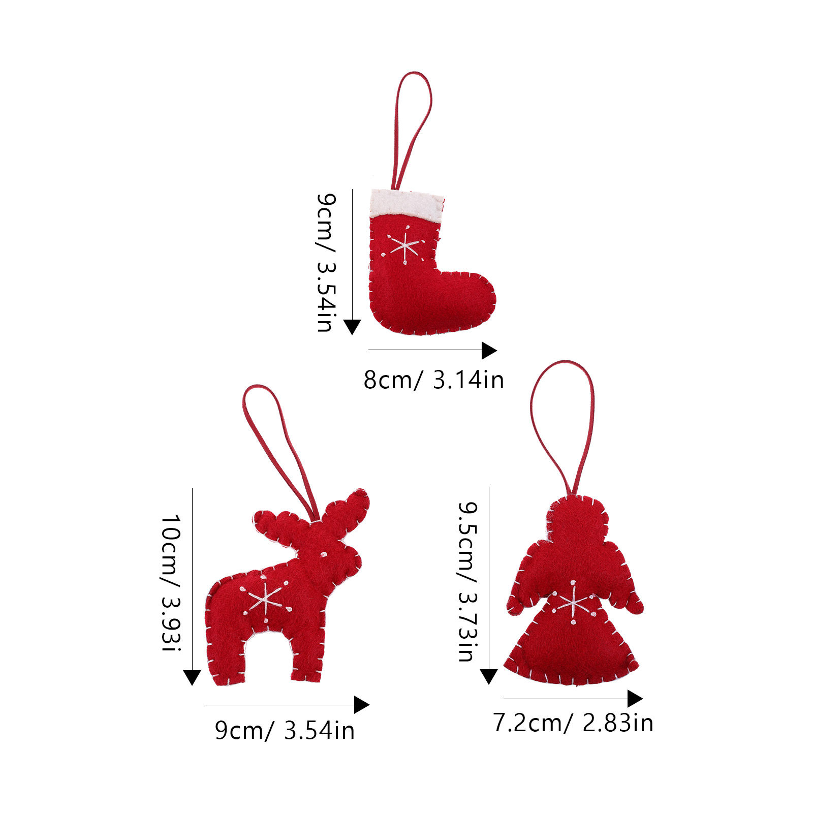 8Pcs Xmas Hanging Ornaments Wo - Car Accessories Xmas recensie en prijs