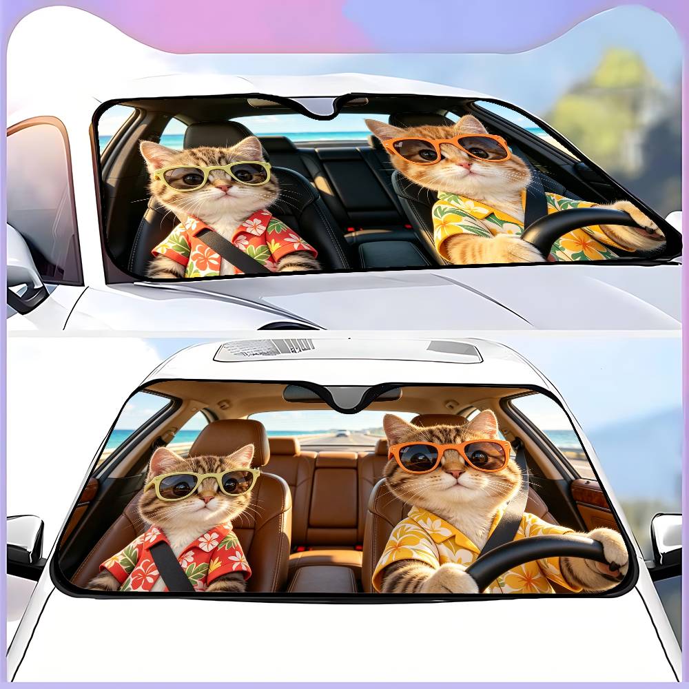 Funny Cat Drive Car SunShade W - Car Accessories Outside recensie en prijs