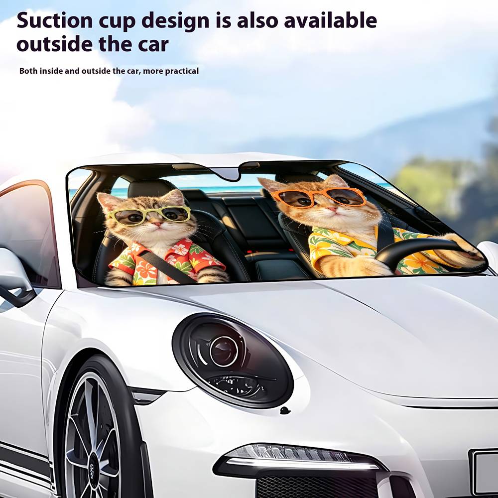 Funny Cat Drive Car SunShade W - Car Accessories Outside recensie en prijs