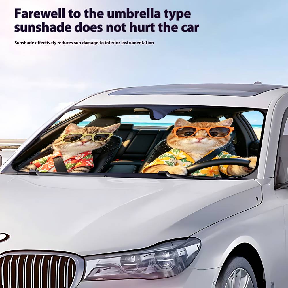 Funny Cat Drive Car SunShade W - Car Accessories Outside recensie en prijs